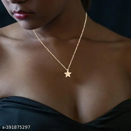 Twinkling Glittering Women Necklaces & Chains - Gold Plated, Adjustable, Set of 5 - Image 4