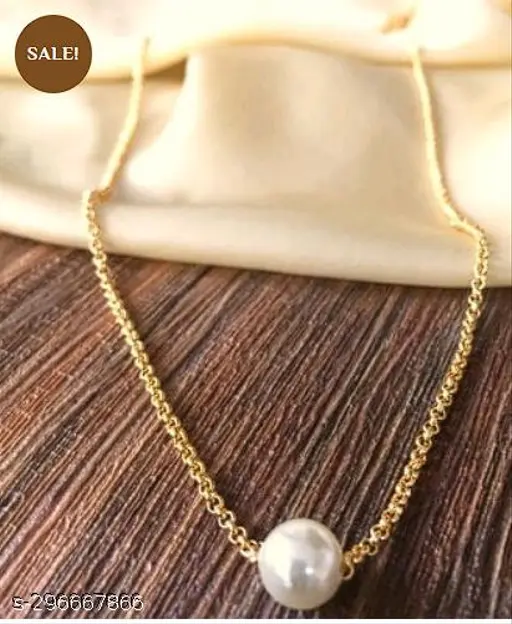 Twinkling Graceful Women's Gold-Plated Necklace & Chain Set (Set of 4) - Image 2