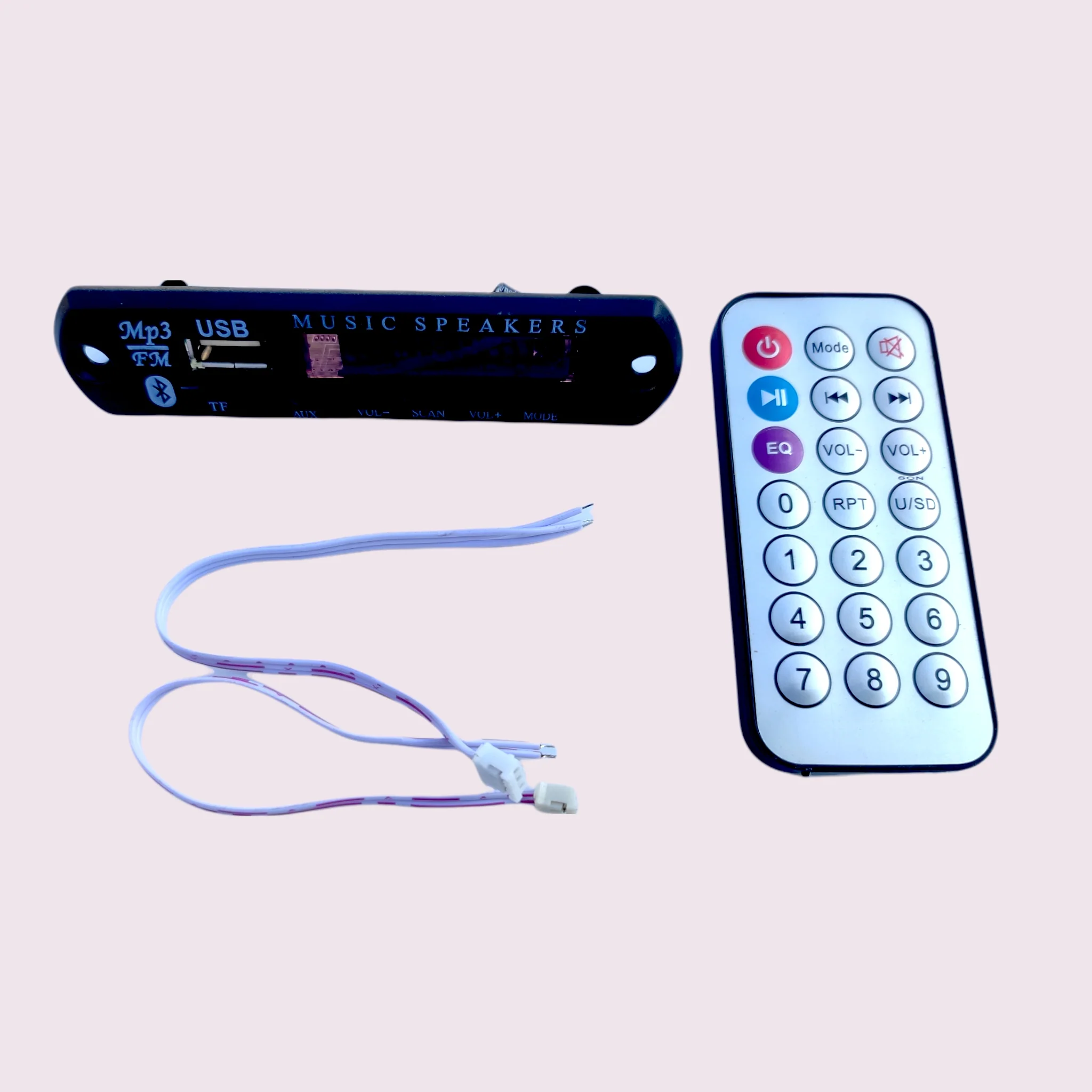 Easy to fit USB Card with Remote Bluetooth MP3 FM/USB/AUX/TF/MIC/Card MP3 Stereo Player Decoder Module Kit for Audio Amplifier