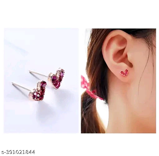 Vembley Pack of 7 Weekly Stud Earrings | Designer Gold-Plated Earrings for Women & Girls | Stylish Korean Earring Collection with Artificial Stones - Image 2
