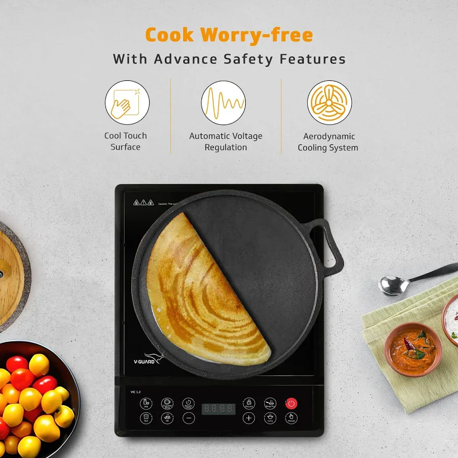 V-Guard VIC 01 V2 Energy Efficient Induction Cooktop with Multiple Cooking Modes # - Image 8