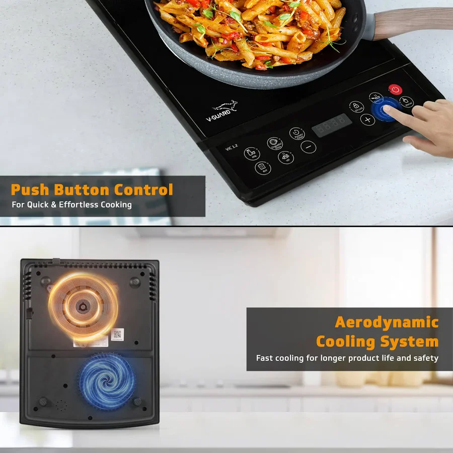 V-Guard VIC 01 V2 Energy Efficient Induction Cooktop with Multiple Cooking Modes # - Image 9