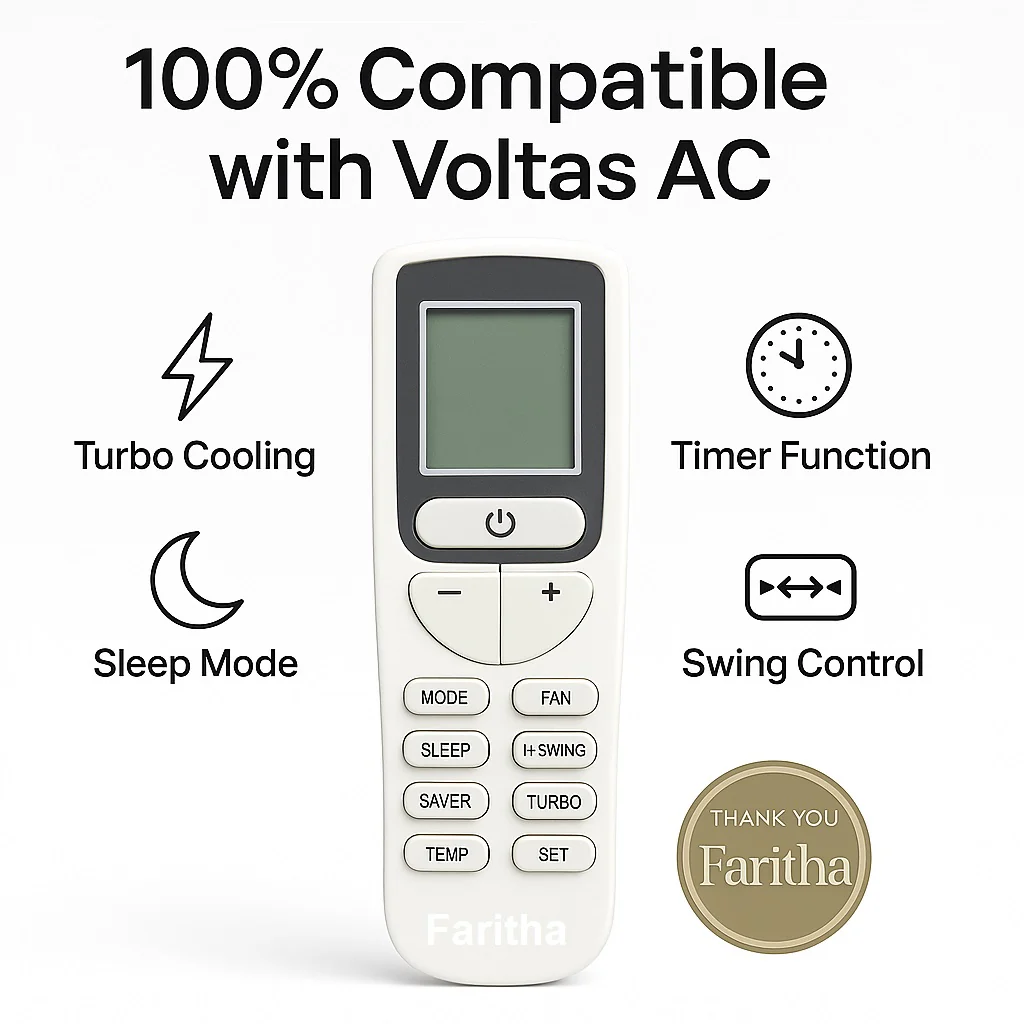 Voltas AC Remote Control 133B – Compatible Replacement | Durable & Easy to Use - Image 4