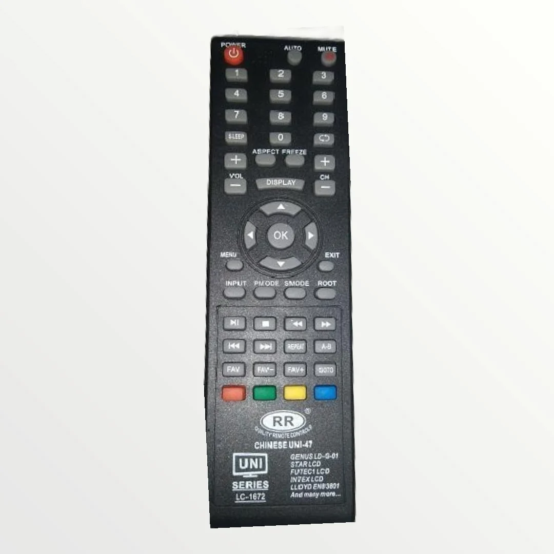 7-in-1 Universal LCD TV Remote Compatible with Genus LD-G-01, Star LCD, Futec1, Intex, Lloyd EN83801 (LD42)#
