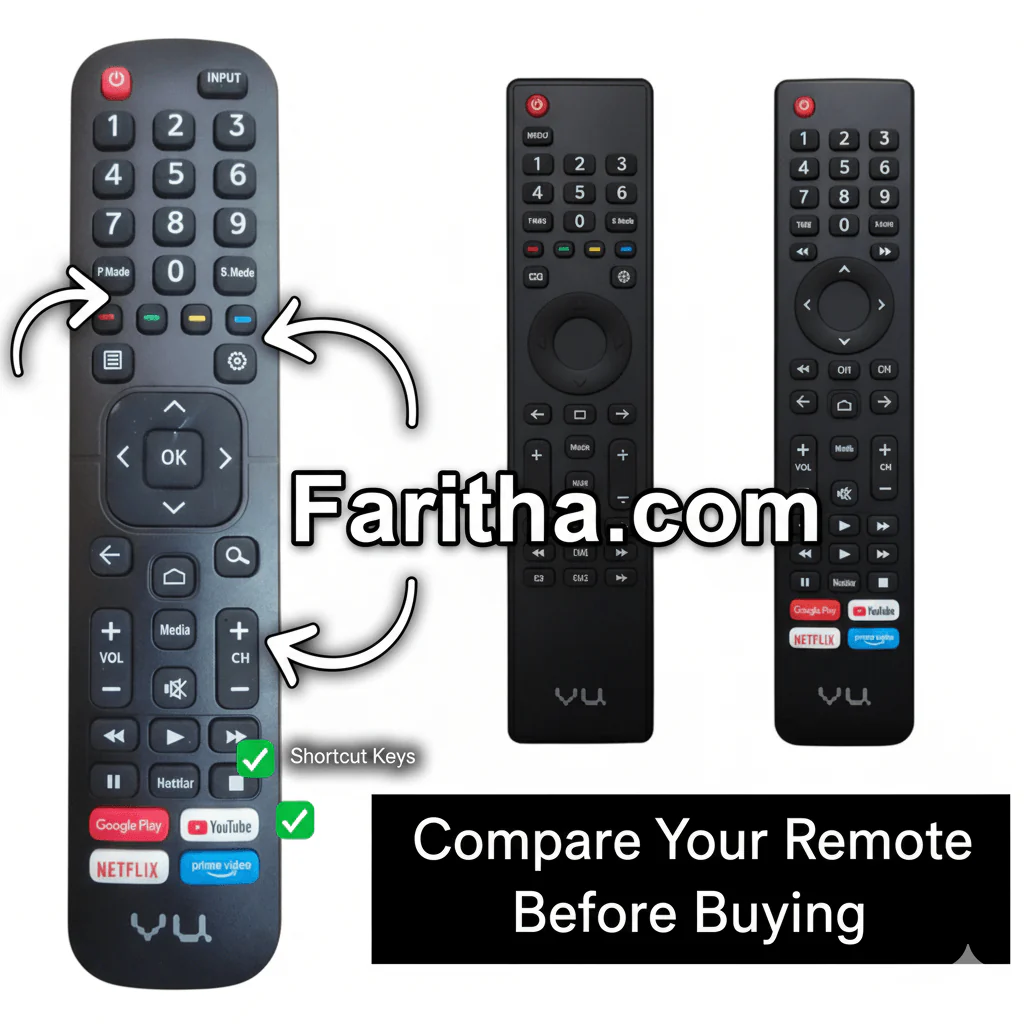 VU Smart TV Remote Control with Google Play, YouTube, Netflix & Prime Video | Buy Online in India# - Image 5