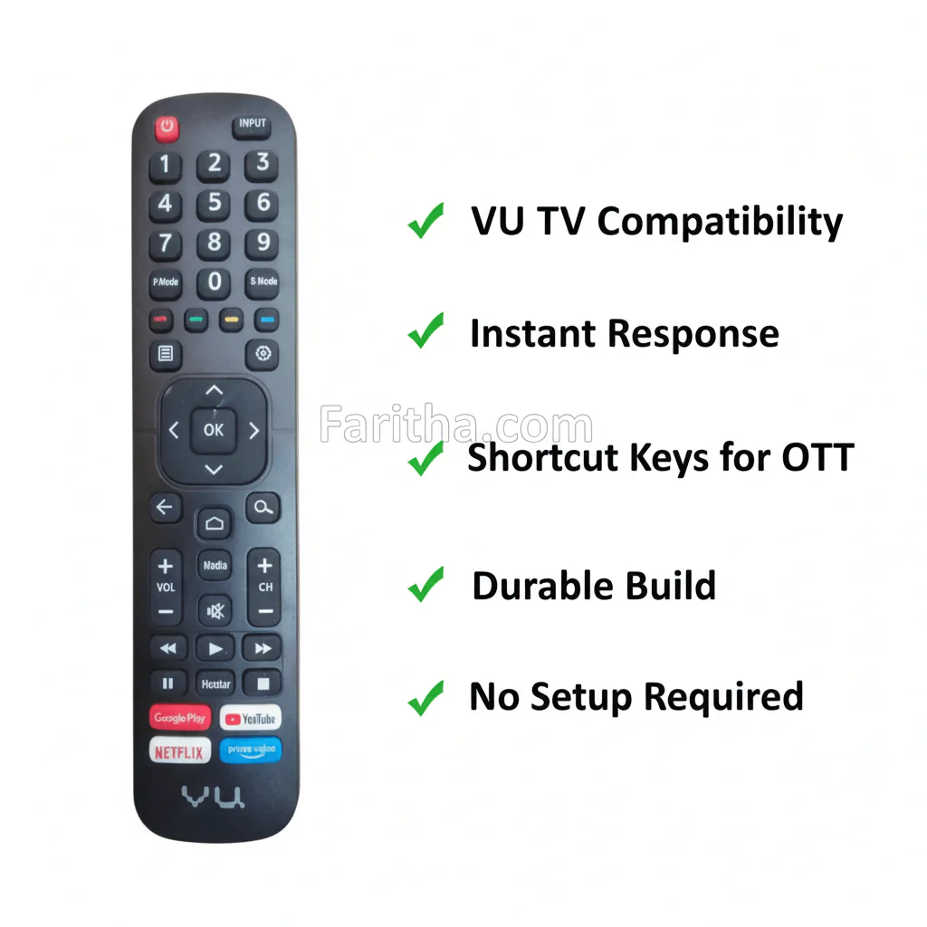 VU Smart TV Remote Control with Google Play, YouTube, Netflix & Prime Video | Buy Online in India# - Image 9