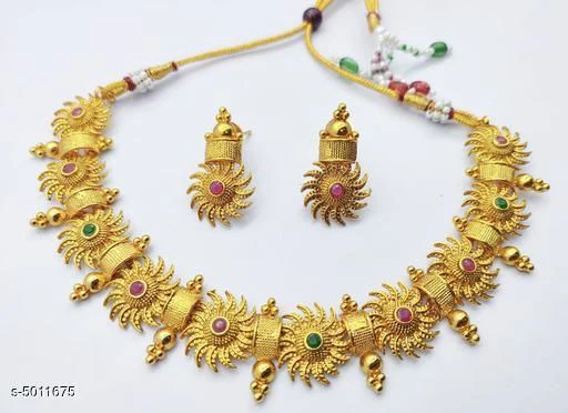 Women's Alloy Gold Plated Jewellery Set - Image 3