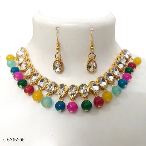 Women's Alloy Gold Plated Jewellery Set