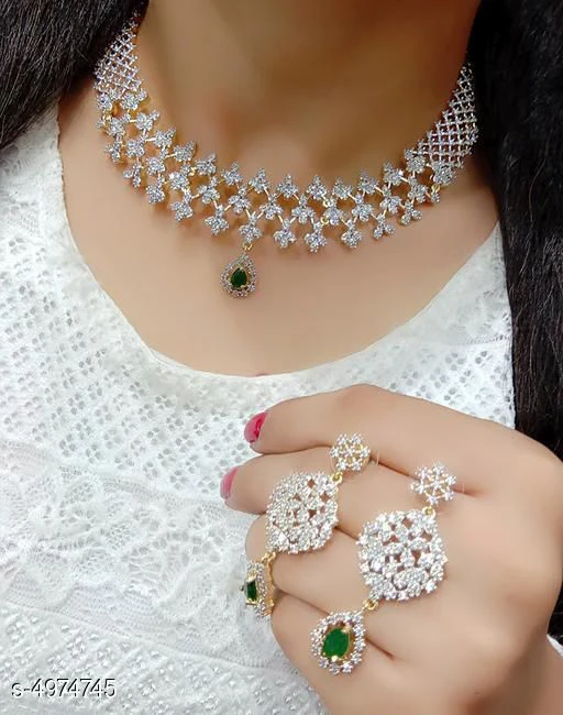 Women's Alloy Gold Plated Jewellery Set - Image 2