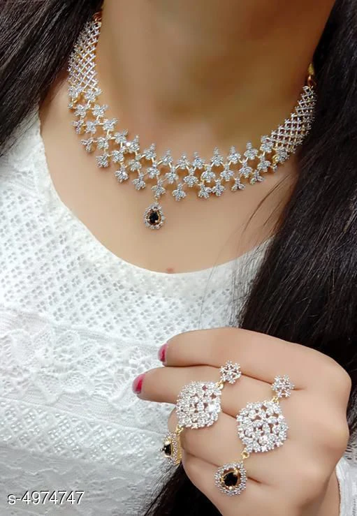 Women's Alloy Gold Plated Jewellery Set - Image 3