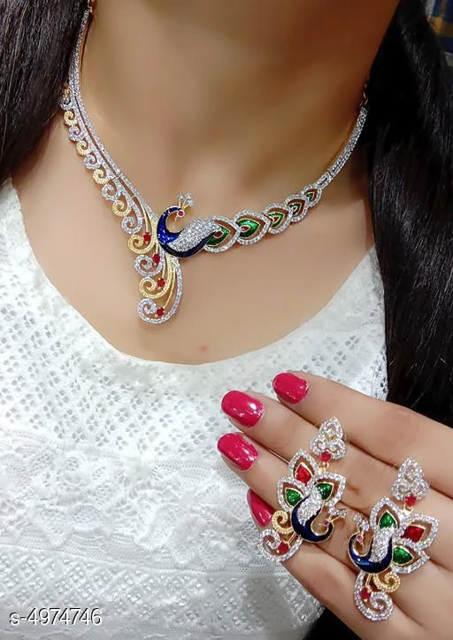 Women's Alloy Gold Plated Jewellery Set - Image 5