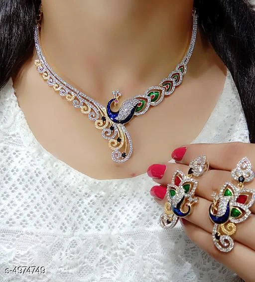 Women's Alloy Gold Plated Jewellery Set - Image 6