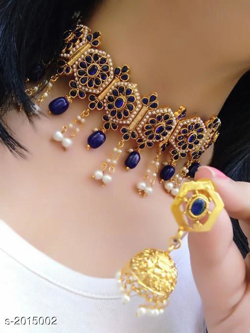 Women's Alloy Gold Plated Jewellery Set - Image 4