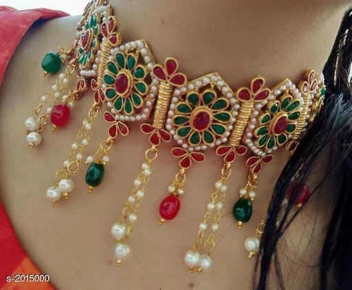 Women's Alloy Gold Plated Jewellery Set - Image 5