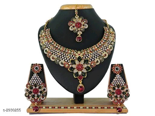 Women's Alloy Gold Plated Jewellery Set - Image 5