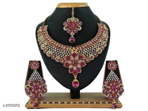 Women's Alloy Gold Plated Jewellery Set - Image 7