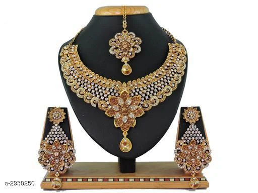 Women's Alloy Gold Plated Jewellery Set - Image 9