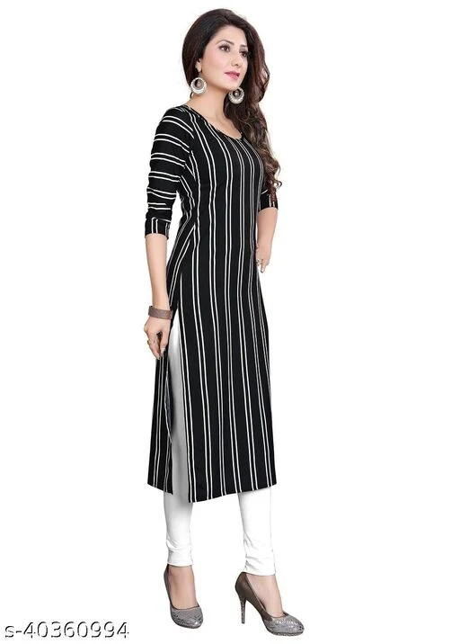 Women's American Crepe A-Line Readymade Kurti - Image 2