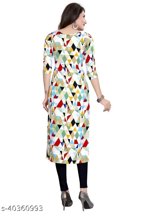 Women's American Crepe A-Line Readymade Kurti - Image 2