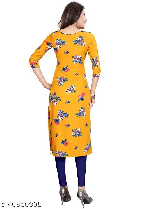 Women's American Crepe A-Line Readymade Kurti - Image 2