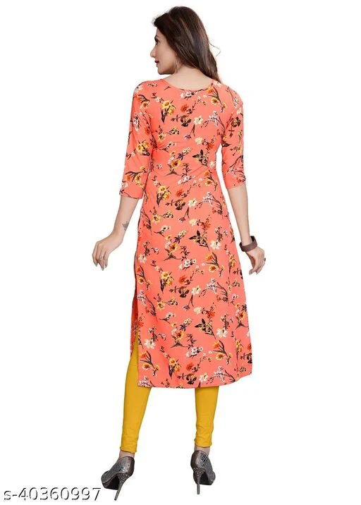 Women's American Crepe A-Line Readymade Kurti - Image 2