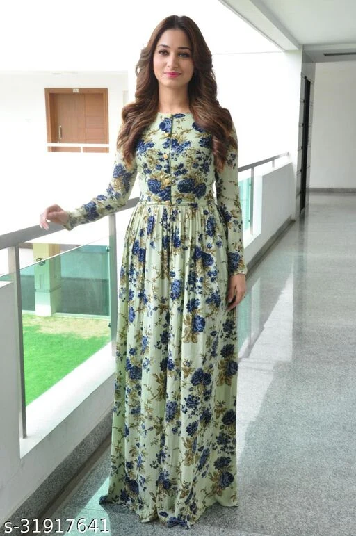 Women's printed rayon front-slit kurti - Image 4