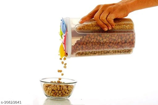 Wonder 4 in 1 Air Tight Transparent Food Plastic Storage Container for Kitchen,  - Image 2